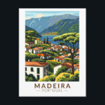 Madeira Portugal Island Travel Art Vintage Briefkaart<br><div class="desc">Madeira retro vector reisontwerp. Madeira,  een autonome regio van Portugal,  is een archipel bestaande uit 4 eilanden voor de noordwestkust van Afrika. Het staat bekend om zijn warme,  subtropische klimaat.</div>