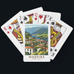 Madeira Portugal Island Travel Art Vintage Pokerkaarten<br><div class="desc">Madeira retro vector reisontwerp. Madeira,  een autonome regio van Portugal,  is een archipel bestaande uit 4 eilanden voor de noordwestkust van Afrika. Het staat bekend om zijn warme,  subtropische klimaat.</div>