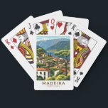 Madeira Portugal Island Travel Art Vintage Pokerkaarten<br><div class="desc">Madeira retro vector reisontwerp. Madeira,  een autonome regio van Portugal,  is een archipel bestaande uit 4 eilanden voor de noordwestkust van Afrika. Het staat bekend om zijn warme,  subtropische klimaat.</div>