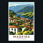 Madeira Portugal Island Travel Art Vintage Poster<br><div class="desc">Madeira retro vector reisontwerp. Madeira,  een autonome regio van Portugal,  is een archipel bestaande uit 4 eilanden voor de noordwestkust van Afrika. Het staat bekend om zijn warme,  subtropische klimaat.</div>