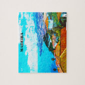 Madeira Portugal Panorama Uitzicht Illustratie Legpuzzel (Verticaal)