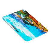 Madeira Portugal Panorama Uitzicht Illustratie Magneet (Rechterzijde)