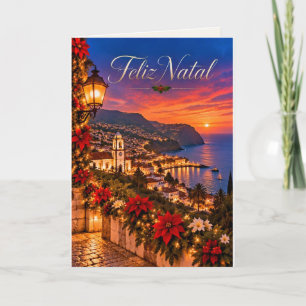 Madeira Portugal Prettig Kerstmis Feestdagen Kaart