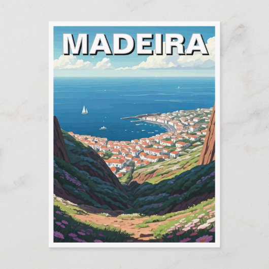 Madeira Portugal Reizen Briefkaart (Voorkant)