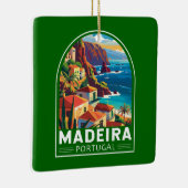Madeira Portugal Travel Art Vintage Keramisch Ornament (Rechts)