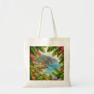 Madeira Portugal Tropische Tuin Kustdorp Tote Bag