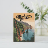 Madeira Portugal Vintage Briefkaart (Staand voorkant)