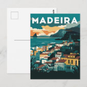 Madeira Portugal Waterverf Schilderij Briefkaart (Voorkant / Achterkant)