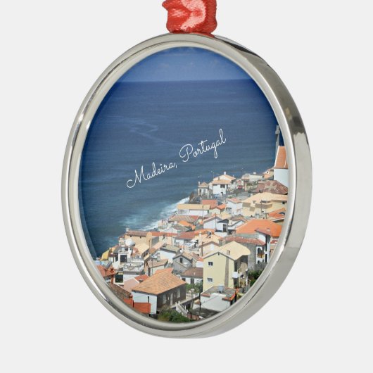 Madeira, Portugese landschapsfoto Metalen Ornament (Links)