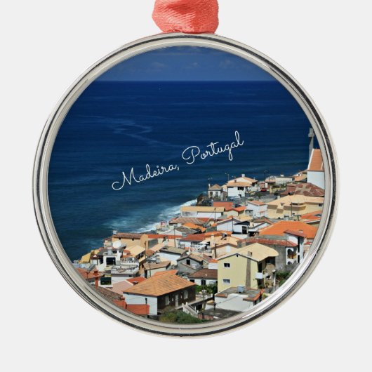 Madeira, Portugese landschapsfoto Metalen Ornament (Voorkant)