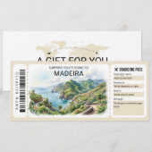 Madeira Reisinstapboardingspas Ticket Kaart (Voorkant / Achterkant)