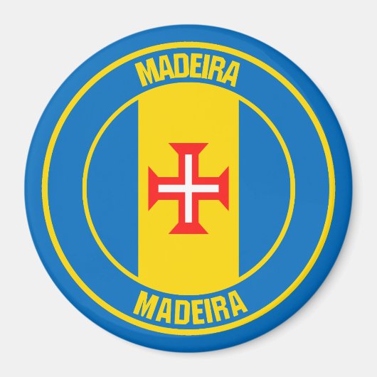 Madeira Round Emblem Magneet (Voorkant)