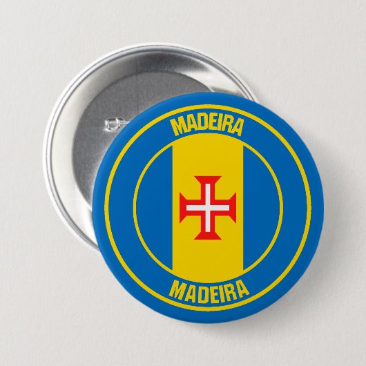 Madeira Round Emblem Ronde Button 7,6 Cm (Voorkant /achterkant)