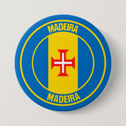Madeira Round Emblem Ronde Button 7,6 Cm (Voorkant)