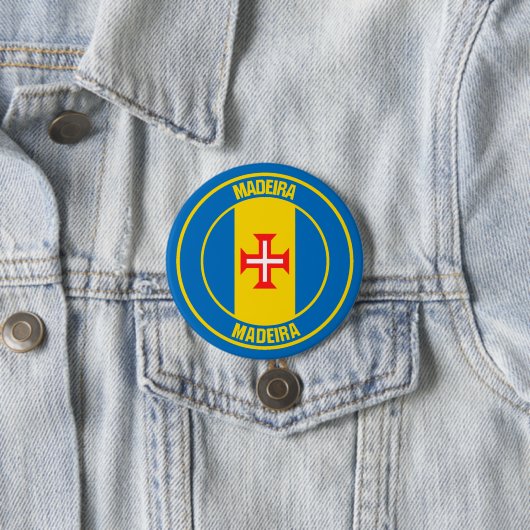 Madeira Round Emblem Ronde Button 7,6 Cm (In situ)