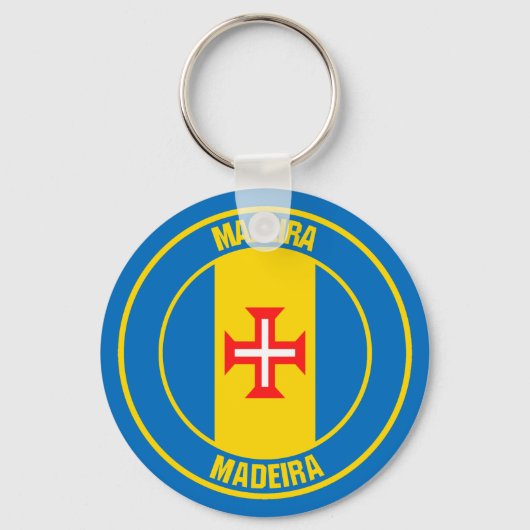 Madeira Round Emblem Sleutelhanger (Voorkant)