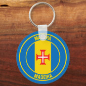 Madeira Round Emblem Sleutelhanger (Voorkant)