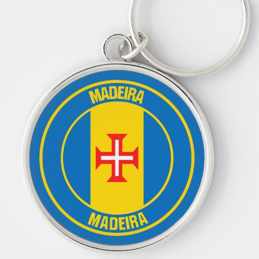 Madeira Round Emblem Sleutelhanger (Voorkant)