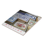 Madeira souvenirs uitzicht keramische tegel tegeltje (Zijkant)