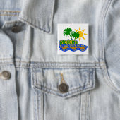 Madeira State of Mind-knop Vierkante Button 5,1 Cm (In situ)