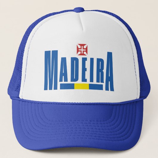 Madeira Tekst- en vlagkleuren Trucker Pet (Voorkant)