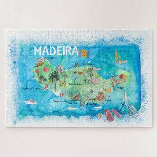 Madeira Travel Map Legpuzzel