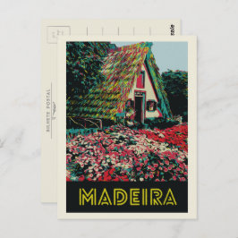 Madeira typische huisillustratie Portugal Briefkaart