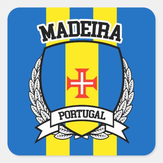 Madeira Vierkante Sticker (Voorkant)