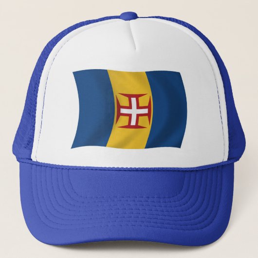 Madeira Vlag Hoed Trucker Pet (Voorkant)