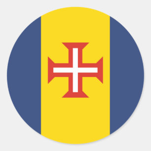 Madeira vlag Portugal symbool kruis Ronde Sticker