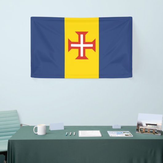 Madeira vlag Portugal symbool kruis Spandoek (Beurs)