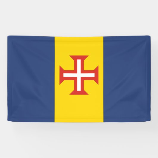 Madeira vlag Portugal symbool kruis Spandoek (Horizontaal)
