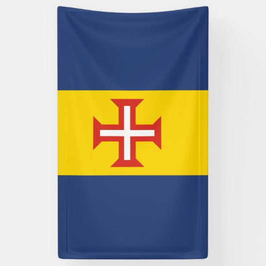 Madeira vlag Portugal symbool kruis Spandoek (Verticaal)