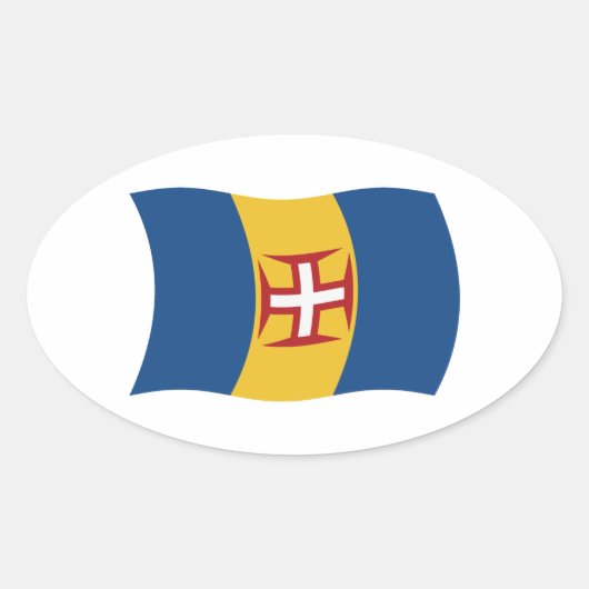 Madeira Vlag Sticker (Voorkant)