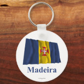Madeira Waving Flag met naam Sleutelhanger (Voorkant)