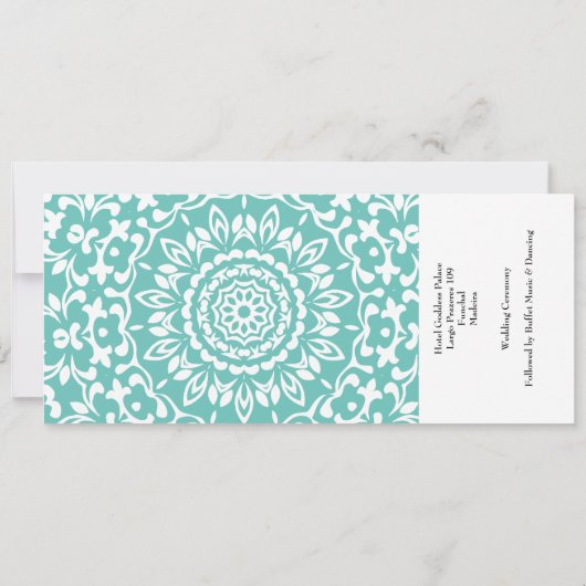 Madeira Wedding Destination Ticket Boarding Pass Kaart (Achterkant)