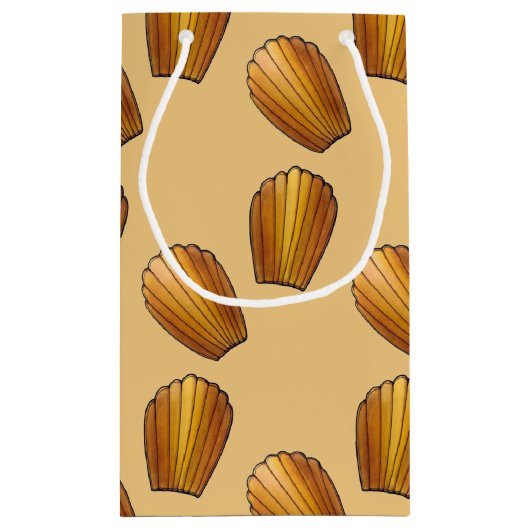 Madeleine French Food Pastry Chef Pâtisserie Cakes Klein Cadeauzakje (Achterkant)