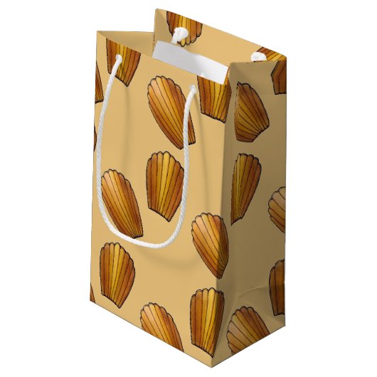 Madeleine French Food Pastry Chef Pâtisserie Cakes Klein Cadeauzakje (Achterkant Gekanteld)