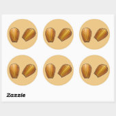 Madeleine French Pastry Chef Pâtisserie Cakes Ronde Sticker (Vel)