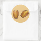 Madeleine French Pastry Chef Pâtisserie Cakes Ronde Sticker (Tas)