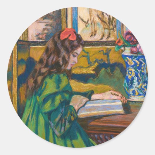 Madeleine Reading | Armand Guillaumin Ronde Sticker (Voorkant)