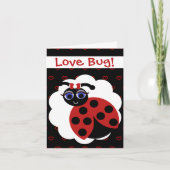 Madeleine Toon Lady Bug Red en Black met hart Kaart (Voorkant)