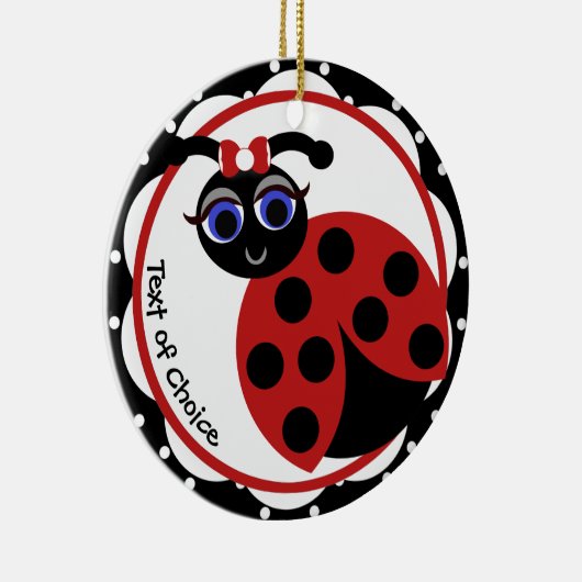 Madeleine Toon LadyBug Curves Keramisch Ornament (Rechts)