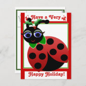 Madeleine Toon LadyBug Holiday! Briefkaart (Voorkant / Achterkant)