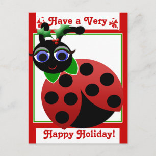 Madeleine Toon LadyBug Holiday! Briefkaart