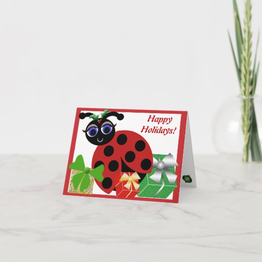 Madeleine Toon Ladybug Holiday Card Feestdagen Kaart (Voorkant)