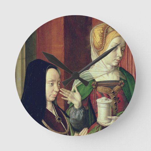 Madeleine van Bourgogne, voorgesteld door St. Mary Ronde Klok (Voorkant)