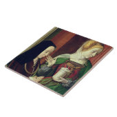 Madeleine van Bourgogne, voorgesteld door St. Mary Tegeltje (Zijkant)