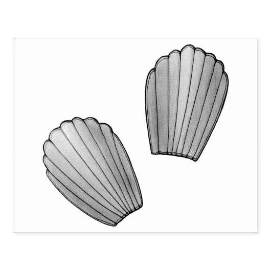 Madeleines French Food Pastry Cakes Pâtisserie Rubberstempel (Afrduk)