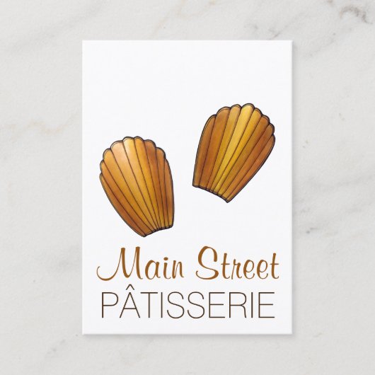 Madeleines French Pastry Pâtisserie Cake Shop Visitekaartje (Voorkant)